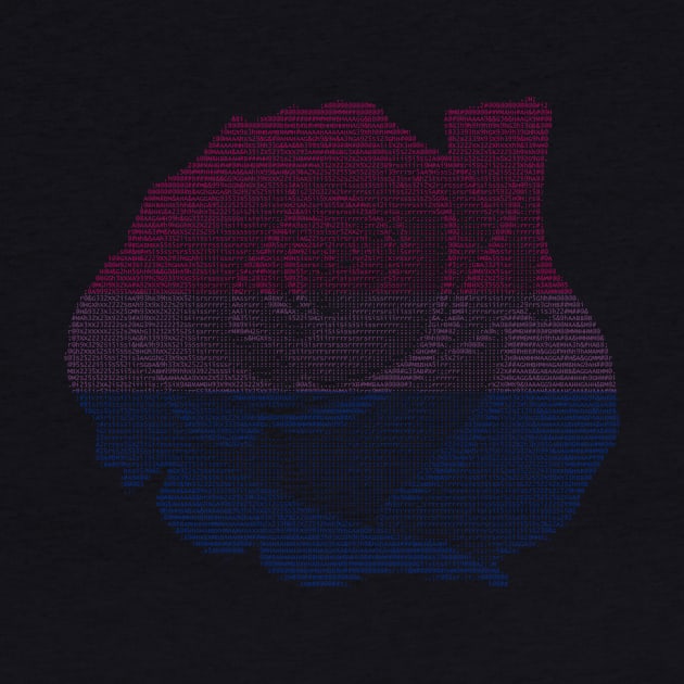 Bi pride ascii rose by ConnerDavis